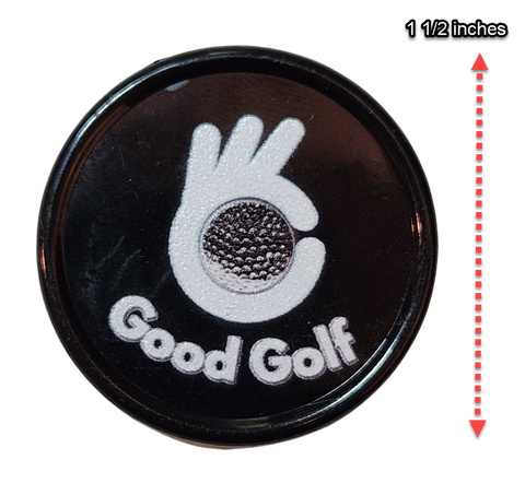 Image of Good Golf Martini Glass Style Golf Tees 3 1/4 inch Step Up Virtually Unbreakable Golf Tees 10 Pack with Ball Marker